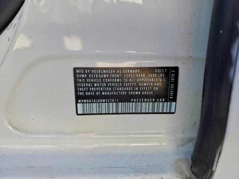 Продажа на аукционе авто 2011 Volkswagen Golf, vin: WVWDA7AJ6BW327811, номер лота: 98057045