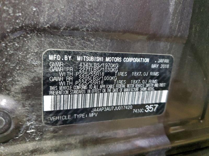 Aukcja sprzedaży 2018 Mitsubishi Outlander Sport, vin: JA4AP3AU7JU017420, numer aukcji: 96678095