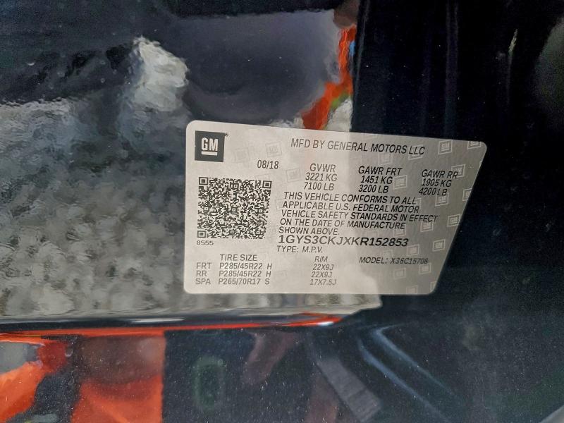 Продажа на аукционе авто 2019 Cadillac Escalade P, vin: 1GYS3CKJXKR152853, номер лота: 95755325