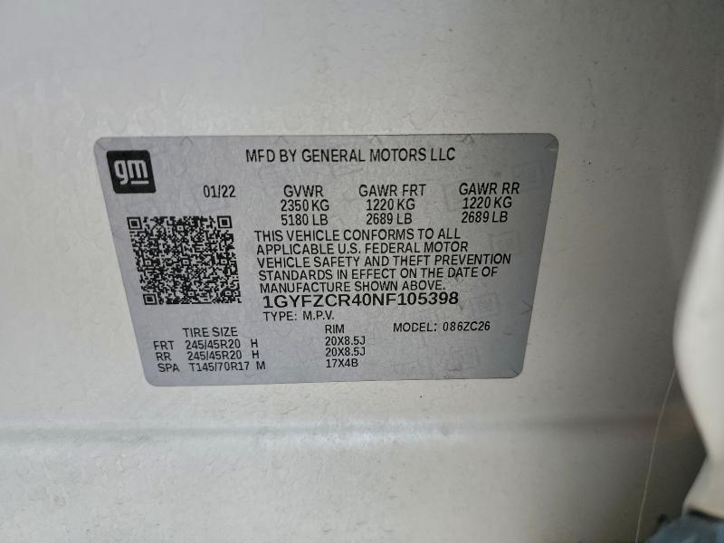 Продажа на аукционе авто 2022 Cadillac Xt4 Premiu, vin: 1GYFZCR40NF105398, номер лота: 98204975