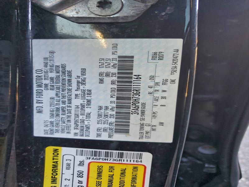 95137845 :رقم المزاد ، 3FA6P0H73GR111164 vin ، 2016 Ford Fusion مزاد بيع