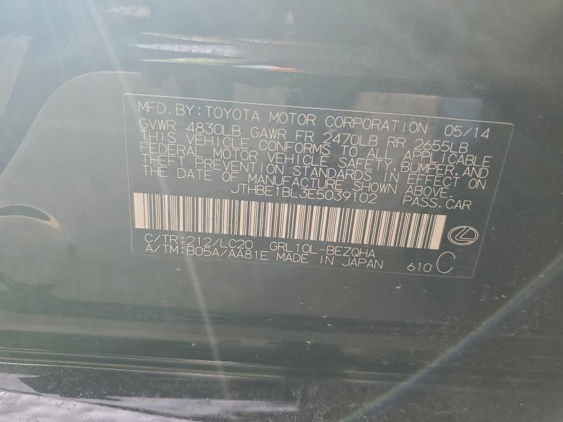 Aukcja sprzedaży 2014 Lexus Gs 350, vin: JTHBE1BL3E5039102, numer aukcji: 98052455
