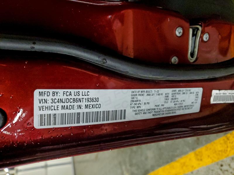 2022 Jeep Compass მანქანა იყიდება აუქციონზე, vin: 3C4NJDCB6NT193630, აუქციონის ნომერი: 95584185