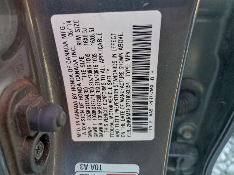 Продаж на аукціоні авто 2014 Honda Cr-v Lx, vin: 2HKRM4H37EH693354, номер лоту: 98878185