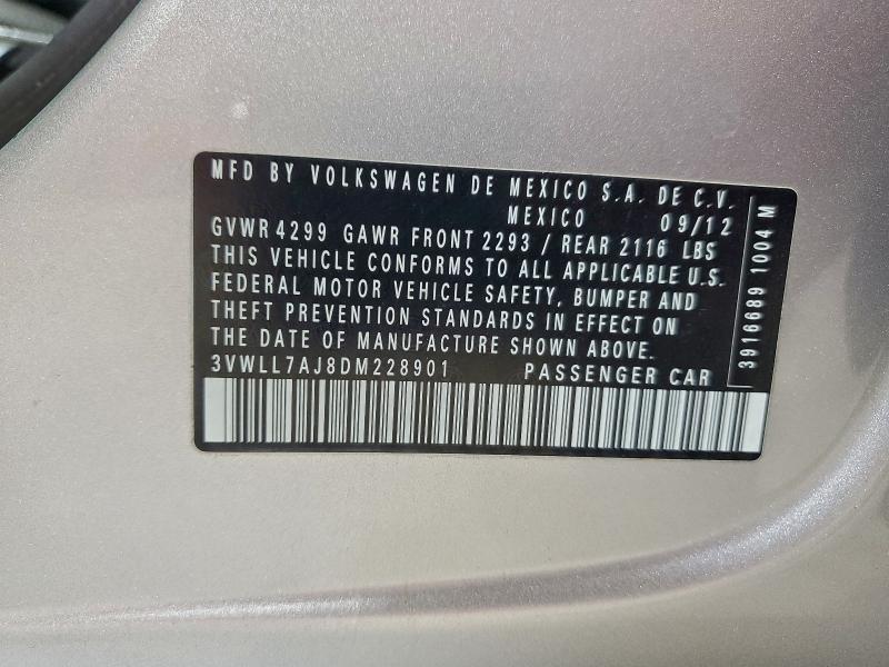 Продаж на аукціоні авто 2013 Volkswagen Jetta, vin: 3VWLL7AJ8DM228901, номер лоту: 97247075