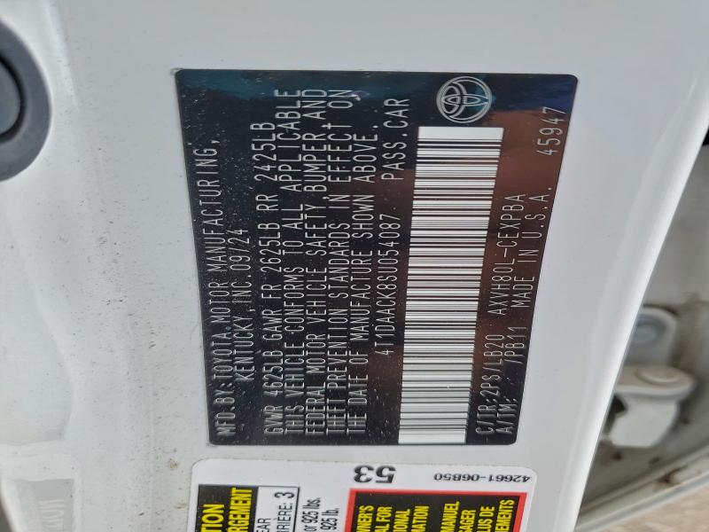 Aukcja sprzedaży 2025 Toyota Camry, vin: 4T1DAACK8SU054087, numer aukcji: 96002955