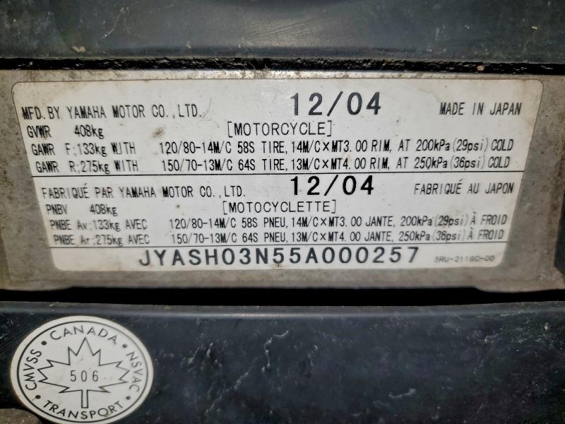 Продажа на аукционе авто 2005 Yamaha Yp400, vin: JYASH03N55A000257, номер лота: 92747415