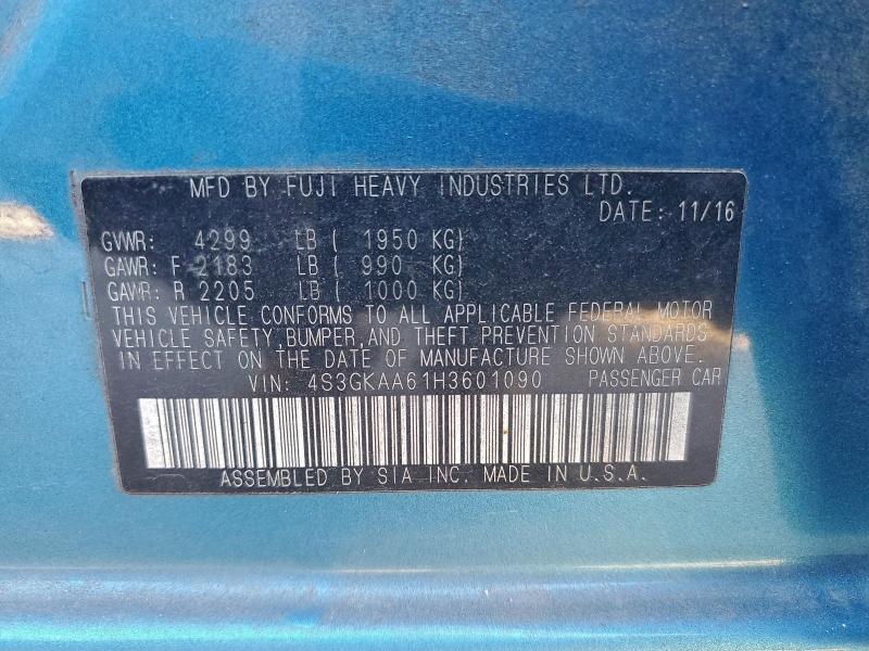 Продаж на аукціоні авто 2017 Subaru Impreza, vin: 4S3GKAA61H3601090, номер лоту: 96412595
