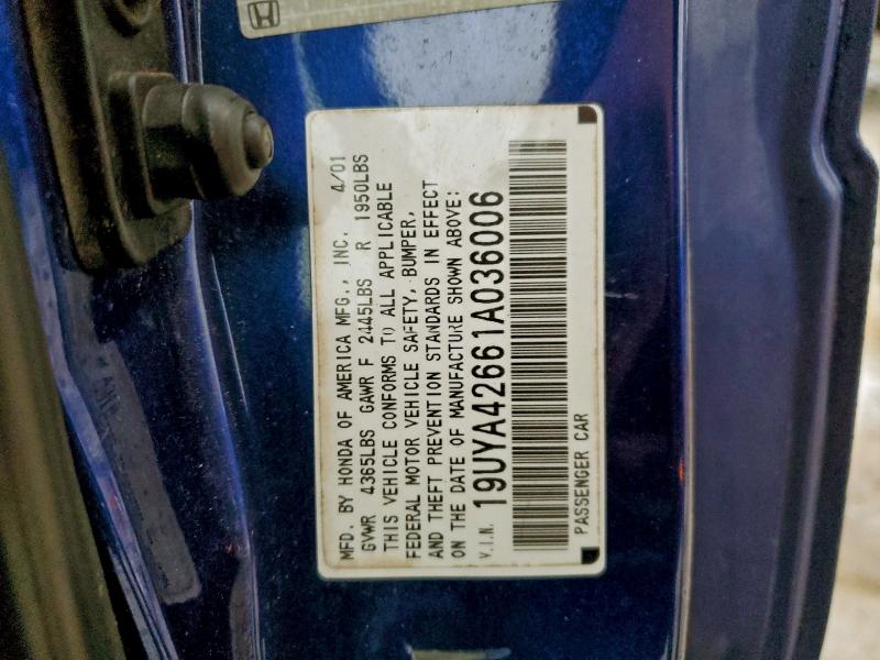 2001 Acura 3.2cl Type მანქანა იყიდება აუქციონზე, vin: 19UYA42661A036006, აუქციონის ნომერი: 73684635