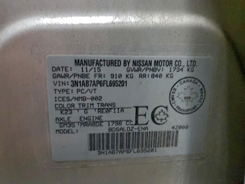 Продажа на аукционе авто 2015 Nissan Sentra, vin: 3N1AB7AP6FL695201, номер лота: 92815505