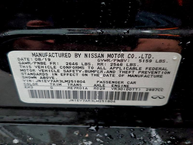 Продажа на аукционе авто 2020 Infiniti Q50, vin: JN1EV7AR3LM251804, номер лота: 96259235