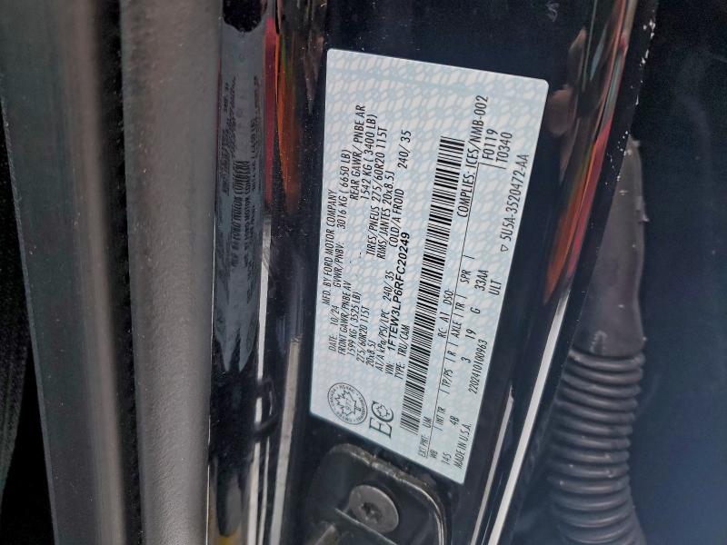Продаж на аукціоні авто 2024 Ford F150, vin: 1FTEW3LP6RFC20249, номер лоту: 96068085