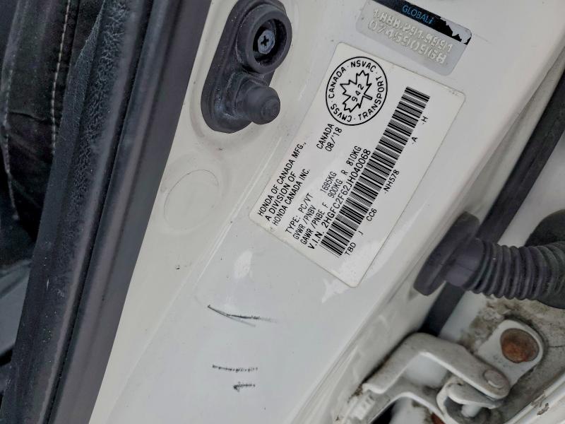 Продажа на аукционе авто 2018 Honda Civic Lx, vin: 2HGFC2F62JH040068, номер лота: 96964165