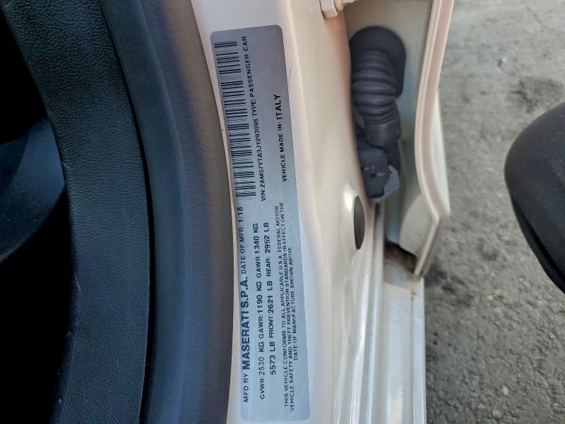 Продаж на аукціоні авто 2018 Maserati Ghibli S, vin: ZAM57YTA3J1293095, номер лоту: 95168995