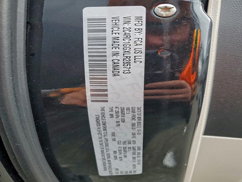 95637895 :رقم المزاد ، 2C4RC1GGXLR285713 vin ، 2020 Chrysler Pacifica مزاد بيع