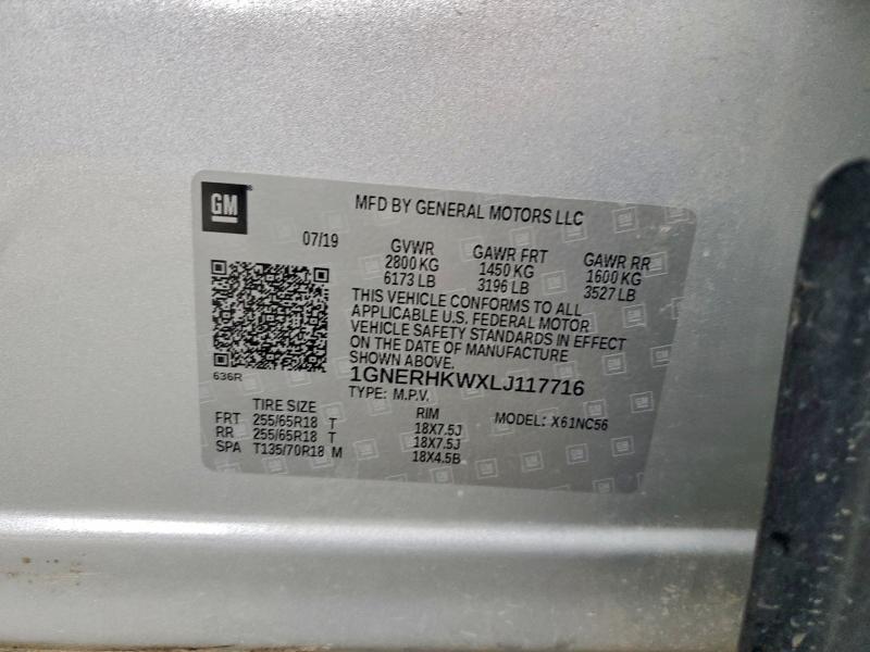 Продажа на аукционе авто 2020 Chevrolet Traverse, vin: 1GNERHKWXLJ117716, номер лота: 96533815
