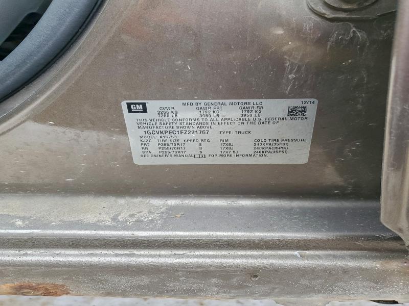Продажа на аукционе авто 2015 Chevrolet Silverado, vin: 1GCVKPEC1FZ221767, номер лота: 97328535