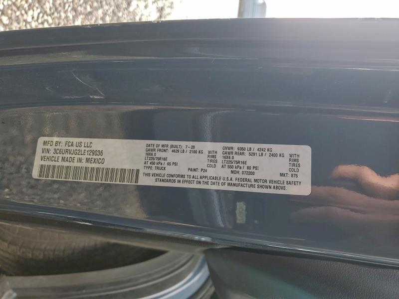 Aukcja sprzedaży 2020 Ram Promaster, vin: 3C6URVJG2LE129036, numer aukcji: 73761875