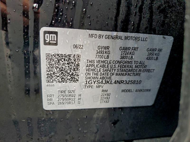 Продажа на аукционе авто 2022 Cadillac Escalade E, vin: 1GYS4JKL4NR325810, номер лота: 98115515