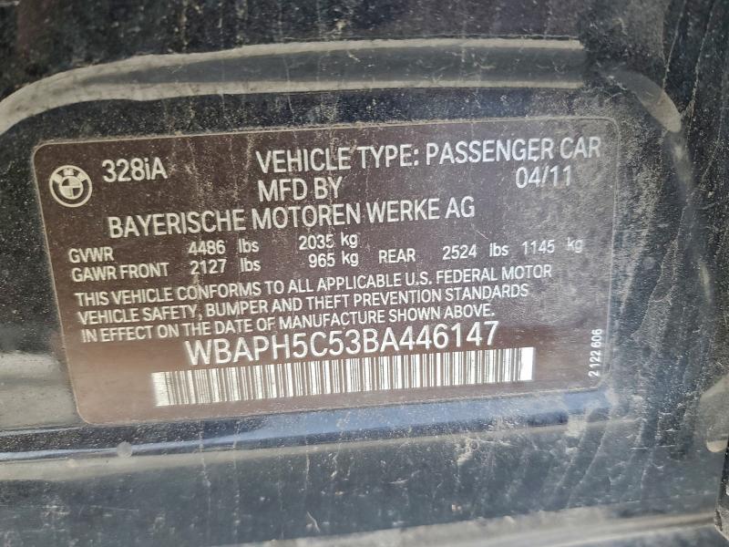 Aukcja sprzedaży 2011 Bmw 328, vin: WBAPH5C53BA446147, numer aukcji: 98024635