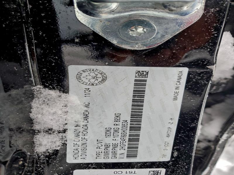 94990045 :رقم المزاد ، 2HGFE4F89SH008534 vin ، 2025 Honda Civic مزاد بيع