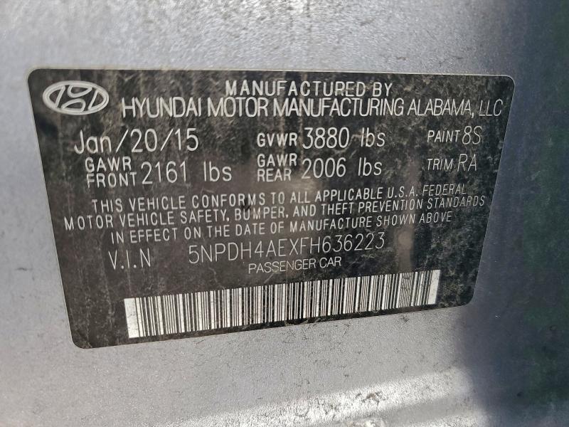 Aukcja sprzedaży 2015 Hyundai Elantra Se, vin: 5NPDH4AEXFH636223, numer aukcji: 97160405