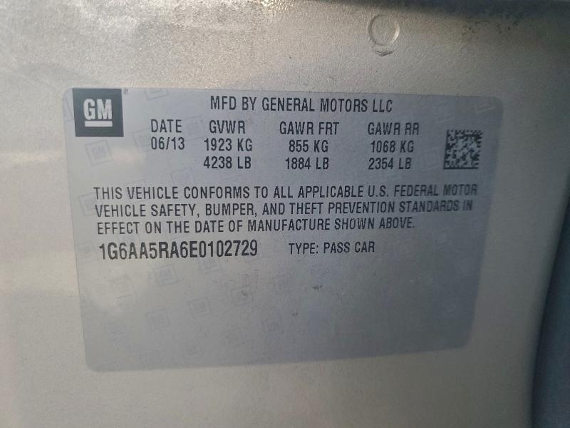 Продаж на аукціоні авто 2014 Cadillac Ats, vin: 1G6AA5RA6E0102729, номер лоту: 97801305