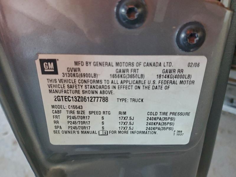 2006 Gmc New Sierra მანქანა იყიდება აუქციონზე, vin: 2GTEC13Z061277788, აუქციონის ნომერი: 95704985