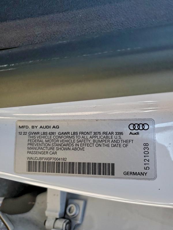 Продаж на аукціоні авто 2023 Audi E-tron Gt, vin: WAUDJBFW0P7004182, номер лоту: 97230295