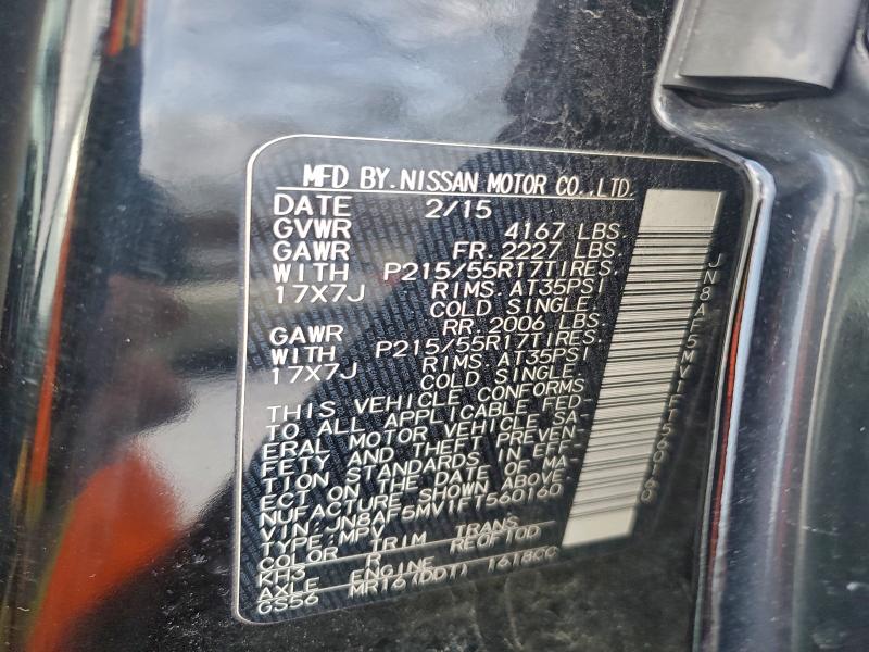 96341955 :رقم المزاد ، JN8AF5MV1FT560160 vin ، 2015 Nissan Juke مزاد بيع