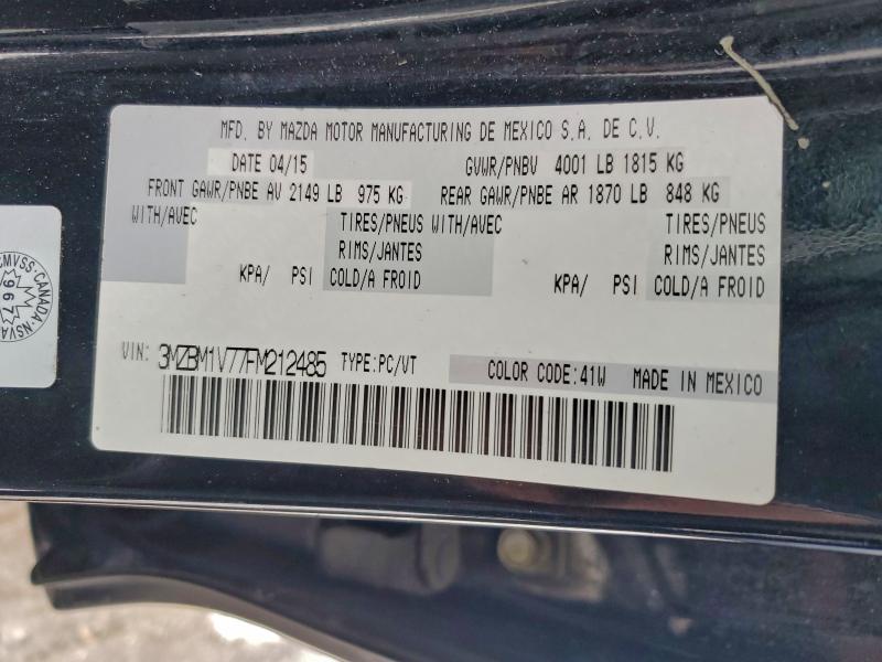 Продаж на аукціоні авто 2015 Mazda 3 Touring, vin: 3MZBM1V77FM212485, номер лоту: 97925355