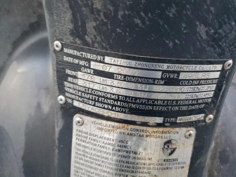 Продажа на аукционе авто 2019 Znen Zn50qt/ Zn150t, vin: L5YACBPD1K1165402, номер лота: 97420395