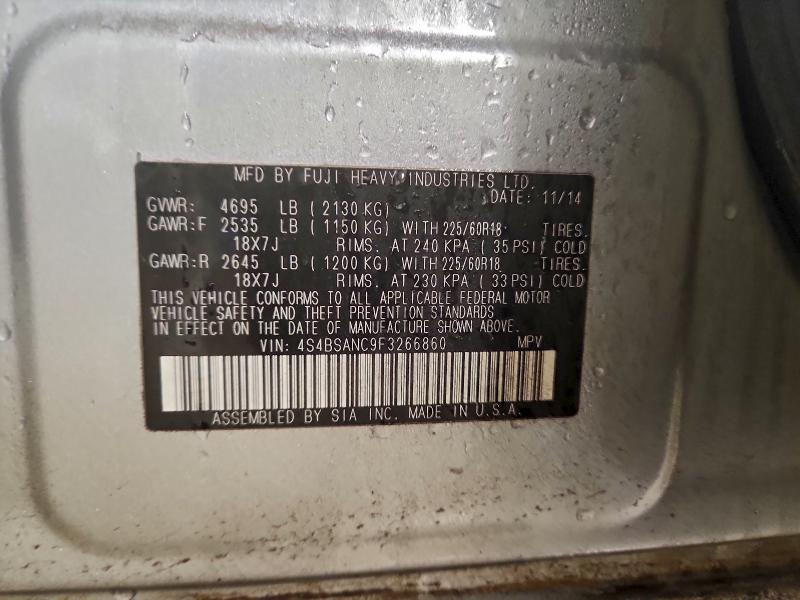 Продаж на аукціоні авто 2015 Subaru Outback, vin: 4S4BSANC9F3266860, номер лоту: 94750425