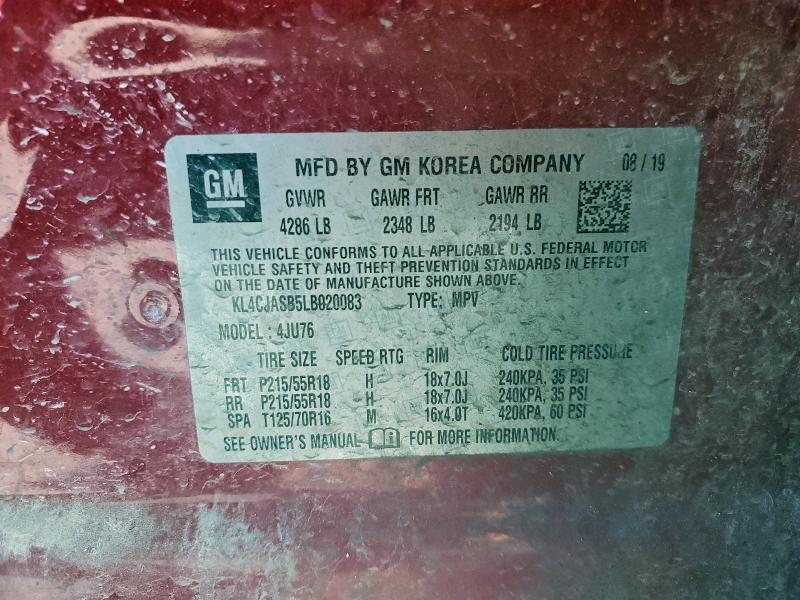 Продажа на аукционе авто 2020 Buick Encore, vin: KL4CJASB5LB020083, номер лота: 94289855