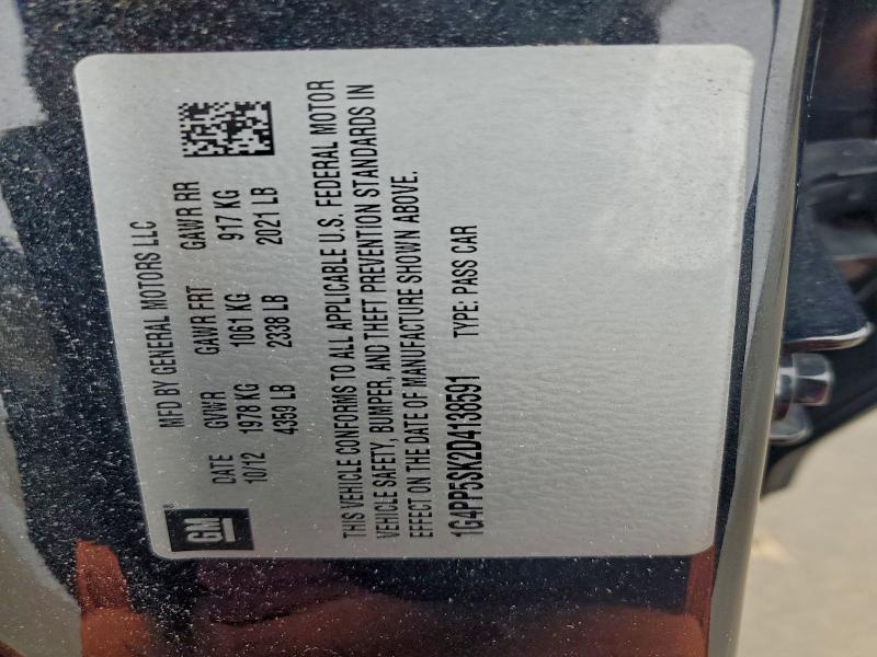 97196805 :رقم المزاد ، 1G4PP5SK2D4138591 vin ، 2013 Buick Verano مزاد بيع