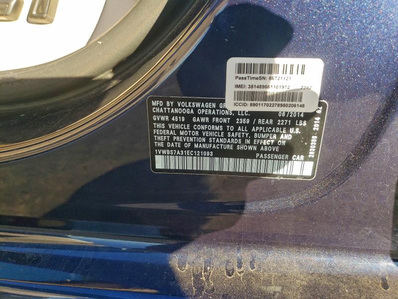 Продаж на аукціоні авто 2014 Volkswagen Passat, vin: 1VWBS7A31EC121093, номер лоту: 95026975
