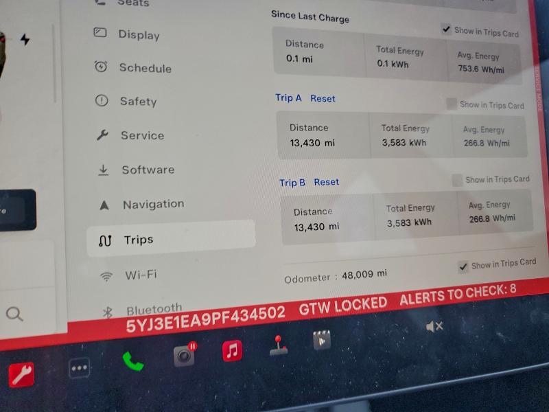 95284225 :رقم المزاد ، 5YJ3E1EA9PF434502 vin ، 2023 Tesla Model 3 مزاد بيع