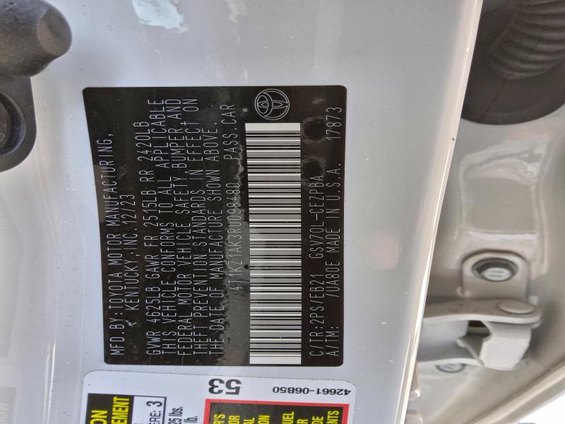 94054765 :رقم المزاد ، 4T1KZ1AK3RU098480 vin ، 2024 Toyota Camry مزاد بيع