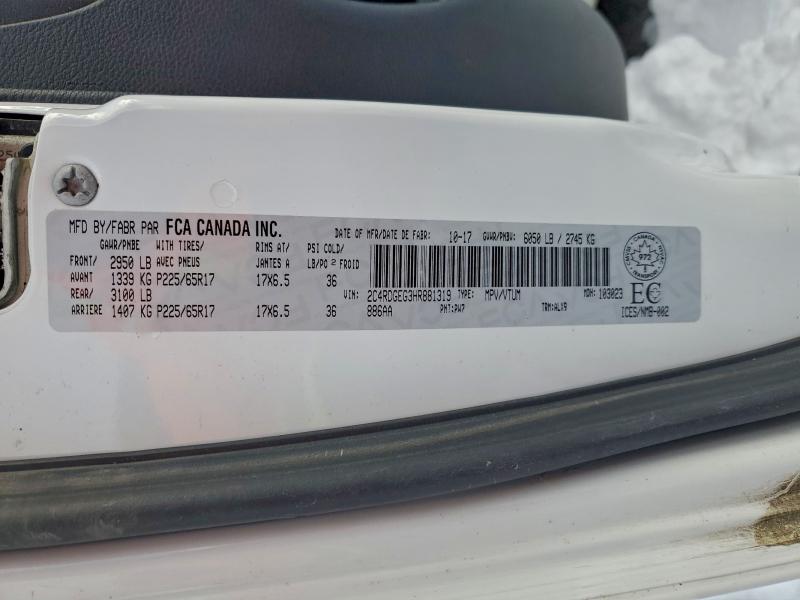Aukcja sprzedaży 2017 Dodge Grand Caravan, vin: 2C4RDGEG3HR881319, numer aukcji: 96927575