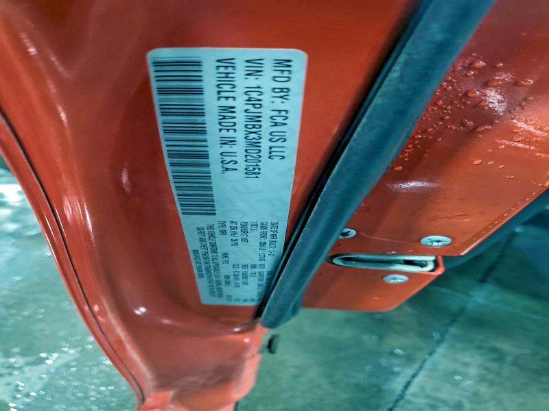 Продаж на аукціоні авто 2021 Jeep Cherokee, vin: 1C4PJMBX3MD201581, номер лоту: 94889215