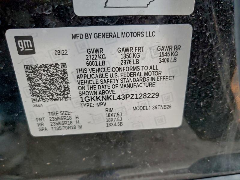 98320125 :رقم المزاد ، 1GKKNKL43PZ128229 vin ، 2023 Gmc Acadia مزاد بيع