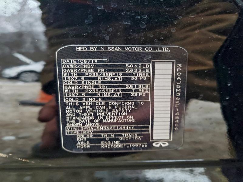 Aukcja sprzedaży 2019 Infiniti Qx50, vin: 3PCAJ5M36KF148466, numer aukcji: 95121095