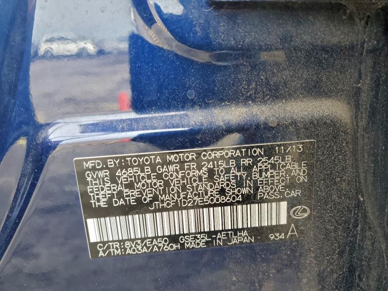 Продажа на аукционе авто 2014 Lexus Is, vin: JTHCF1D27E5008604, номер лота: 96416095