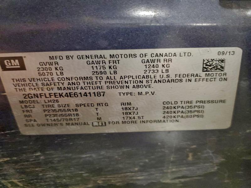 Продажа на аукционе авто 2014 Chevrolet Equinox, vin: 2GNFLFEK4E6141187, номер лота: 98077385