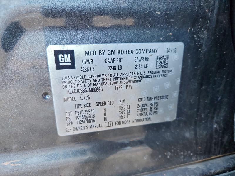 Продаж на аукціоні авто 2018 Buick Encore, vin: KL4CJCSB6JB690993, номер лоту: 97798915