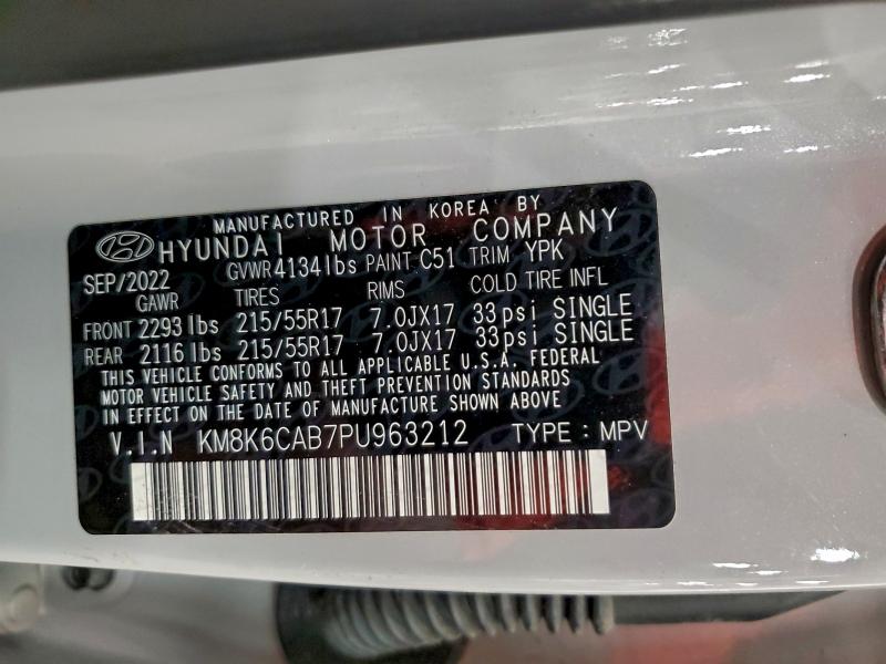 Aukcja sprzedaży 2023 Hyundai Kona, vin: KM8K6CAB7PU963212, numer aukcji: 96067325