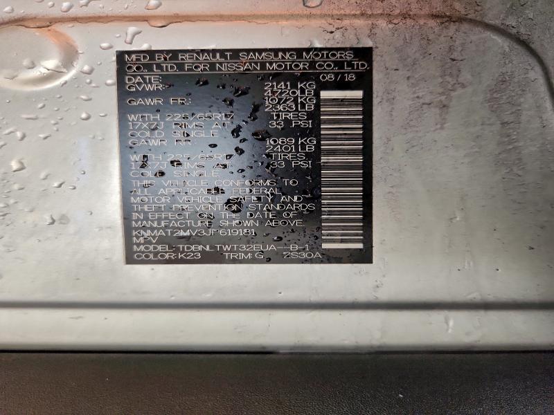 2018 Nissan Rogue მანქანა იყიდება აუქციონზე, vin: KNMAT2MV3JP619181, აუქციონის ნომერი: 97326005