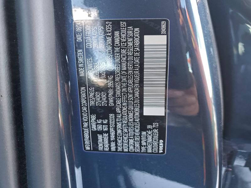 Продажа на аукционе авто 2025 Volvo Xc90, vin: YV4H60PF1S1322328, номер лота: 94815485