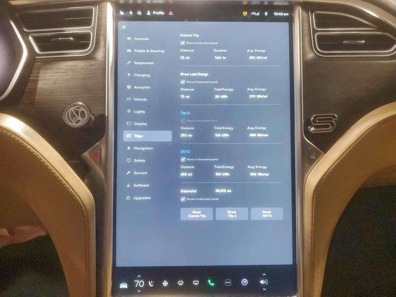 94387055 :رقم المزاد ، 5YJSA1V22FF097928 vin ، 2015 Tesla Model S مزاد بيع