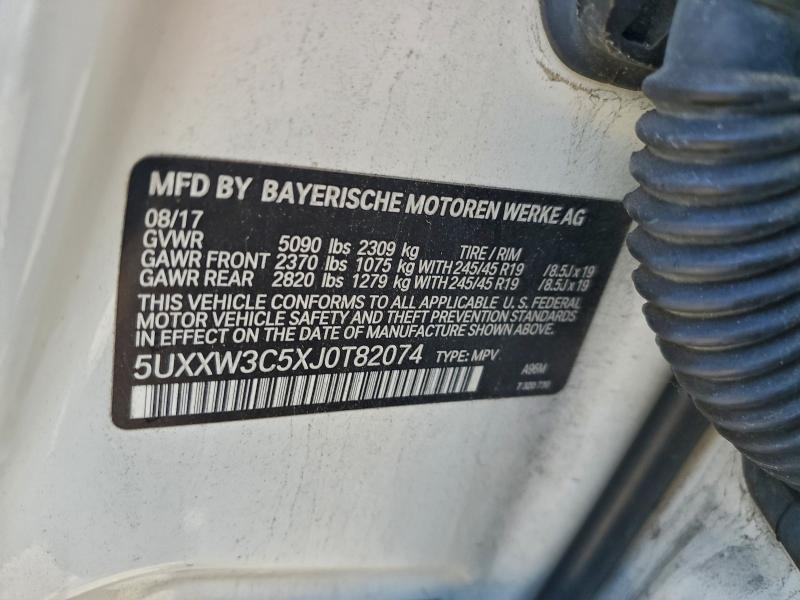 Aukcja sprzedaży 2018 Bmw X4, vin: 5UXXW3C5XJ0T82074, numer aukcji: 95924455